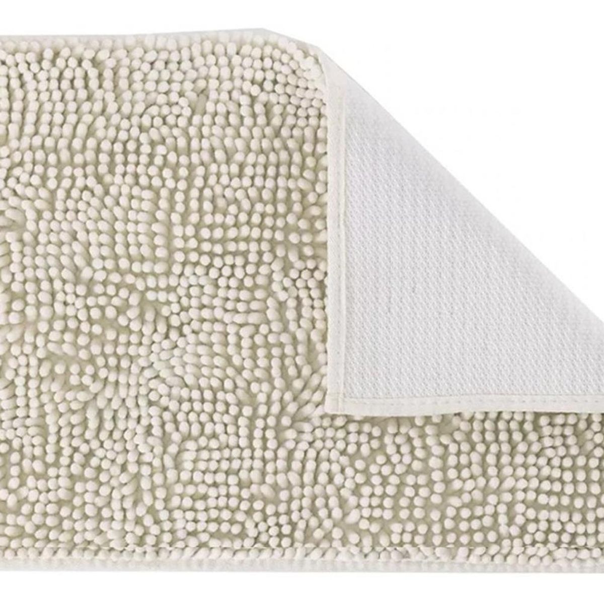 CASATUA - Alfombra Piso De Baño Engomada Antideslizante Secado Rapido - Crema