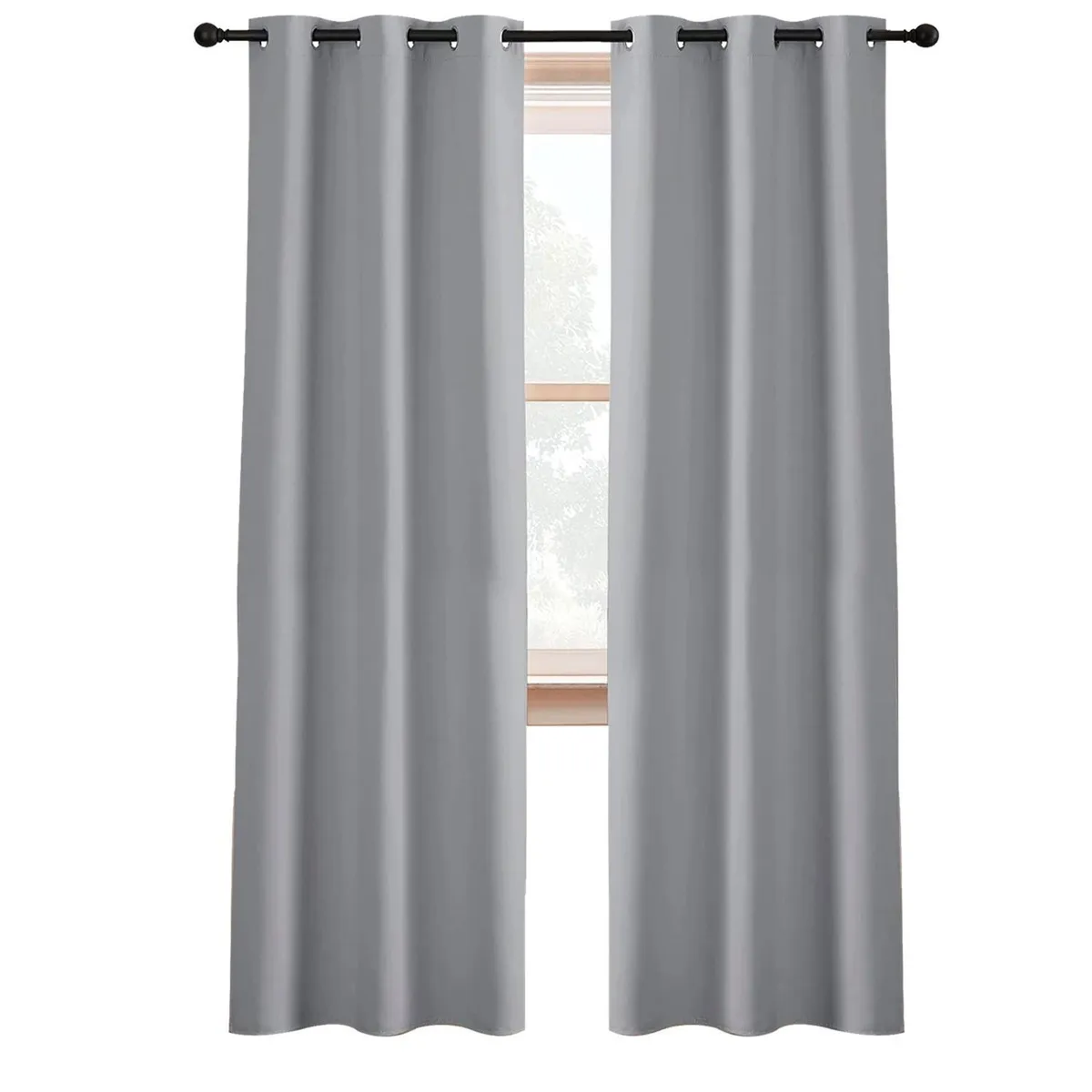 CASATUA - Cortina Semi Blackout Casatua Un Paño 140x220cm Aislante - Gris