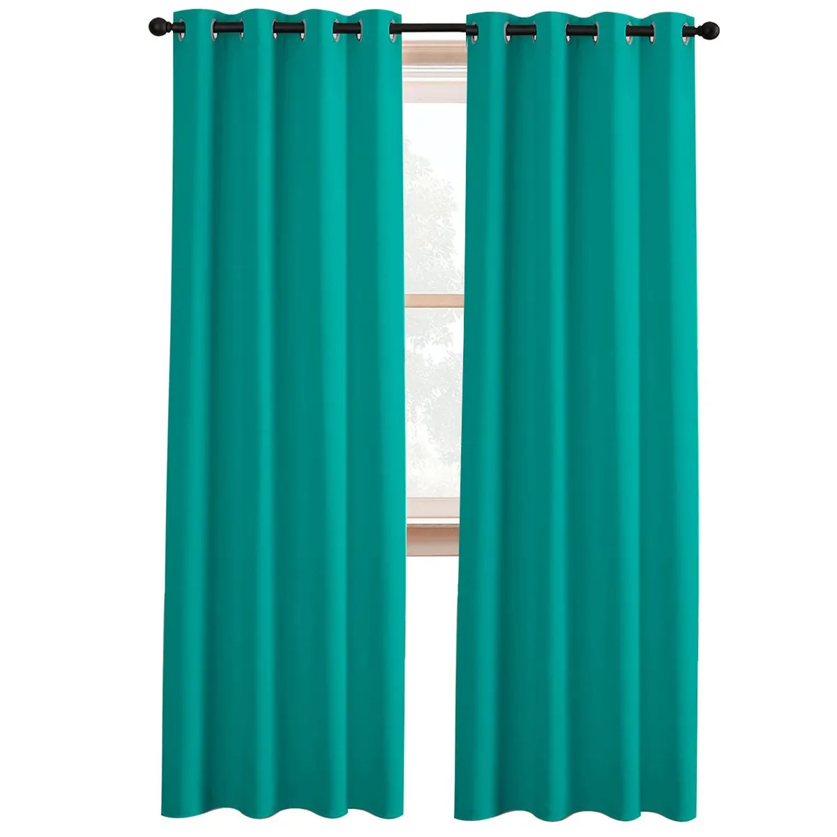 CASATUA - Cortina Semi Blackout Casatua Un Paño 140x220cm Aislante - Turquesa