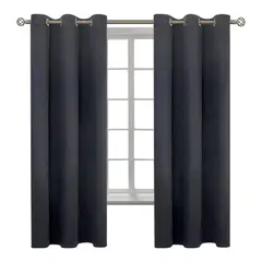 CASATUA - Cortina Semi Blackout Un Paño 140x220cm Aislante - Gris oscuro