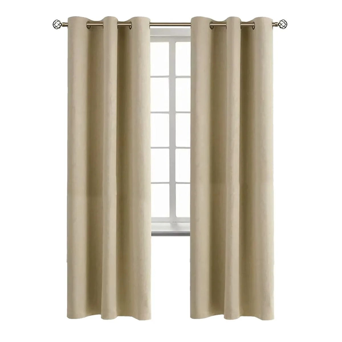 CASATUA - Cortina Semi Blackout Casatua Un Paño 140x220cm Aislante - Beige