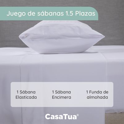 Imagen 2 del producto Sabana 1800 Hotel Ultra Suave Funda Bordada - Blanco - 1,5 plazas