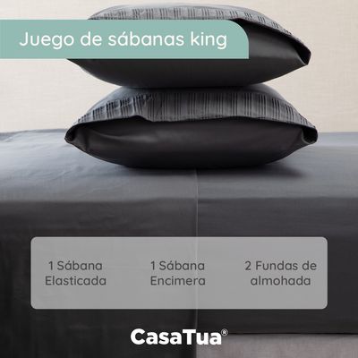Imagen 2 del producto Sabanas Hotel Ultra Suave - Gris oscuro - king