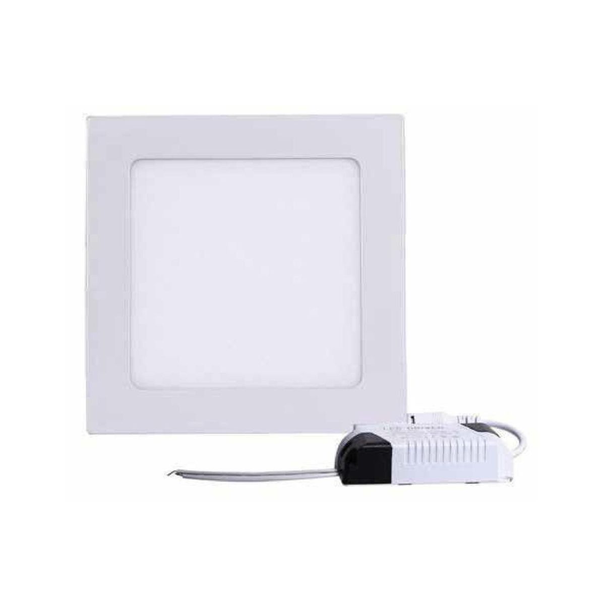 DBLUE - Plafón Foco Led Panel Cuadrado Sobrepuesto Luz Cálida Amarilla