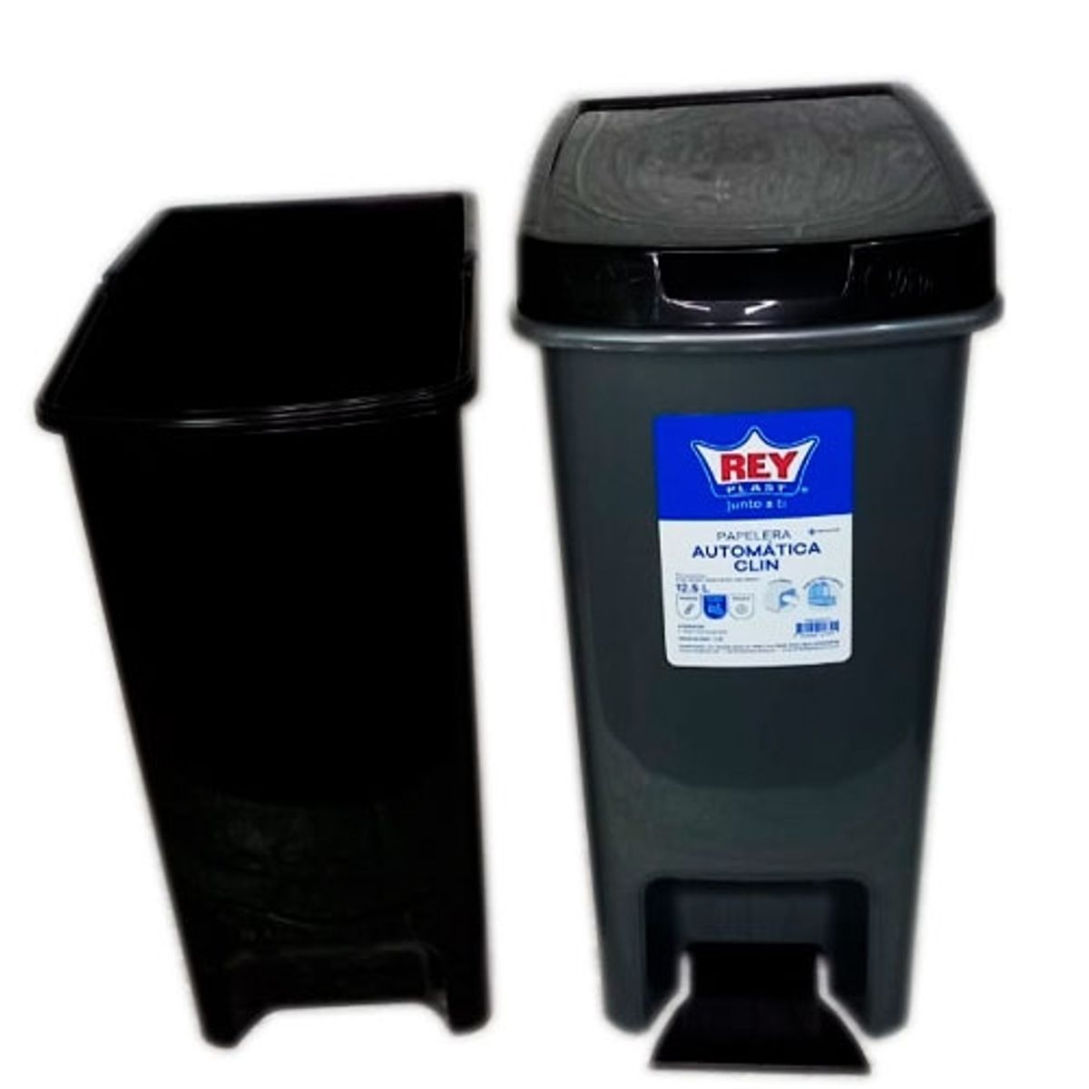 REYPLAST - Basurero Con Pedal Y Antideslizante Clin 12.5 Litros