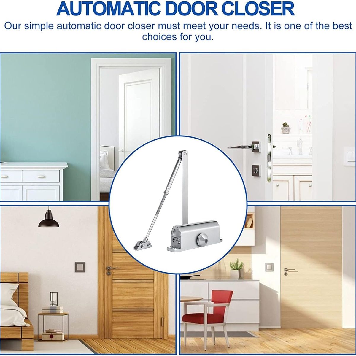 KUANGYE - Brazo Cierra Puerta Hidráulico 45 A 85 Kg