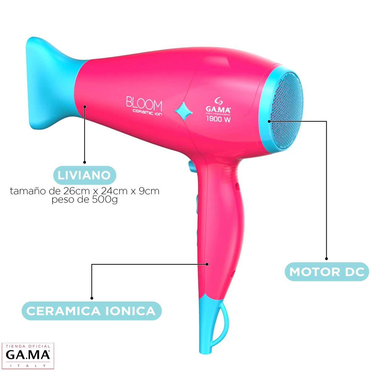 GAMA - Secador de Pelo Gama Diamond St Bloom PK