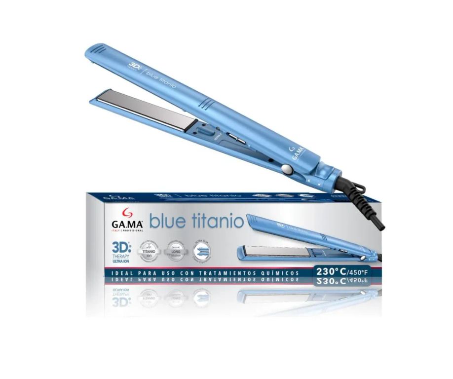 "Plancha Alisadora Gama Elegance Blue Titanio 3D Ultra ION"