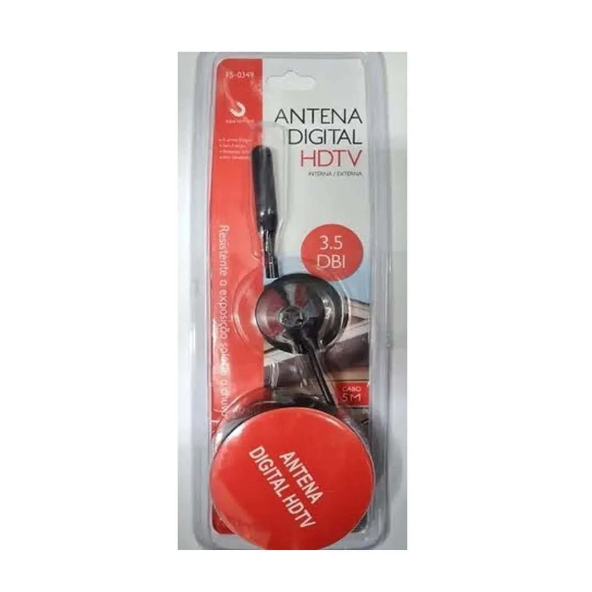 GENERICO - Antena Hd Tv Digital Abierta Tvd Interior Coaxial Con Iman