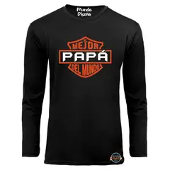MDC - Polera Manga Larga Hombre Mejor Papá Del Mundo Harley