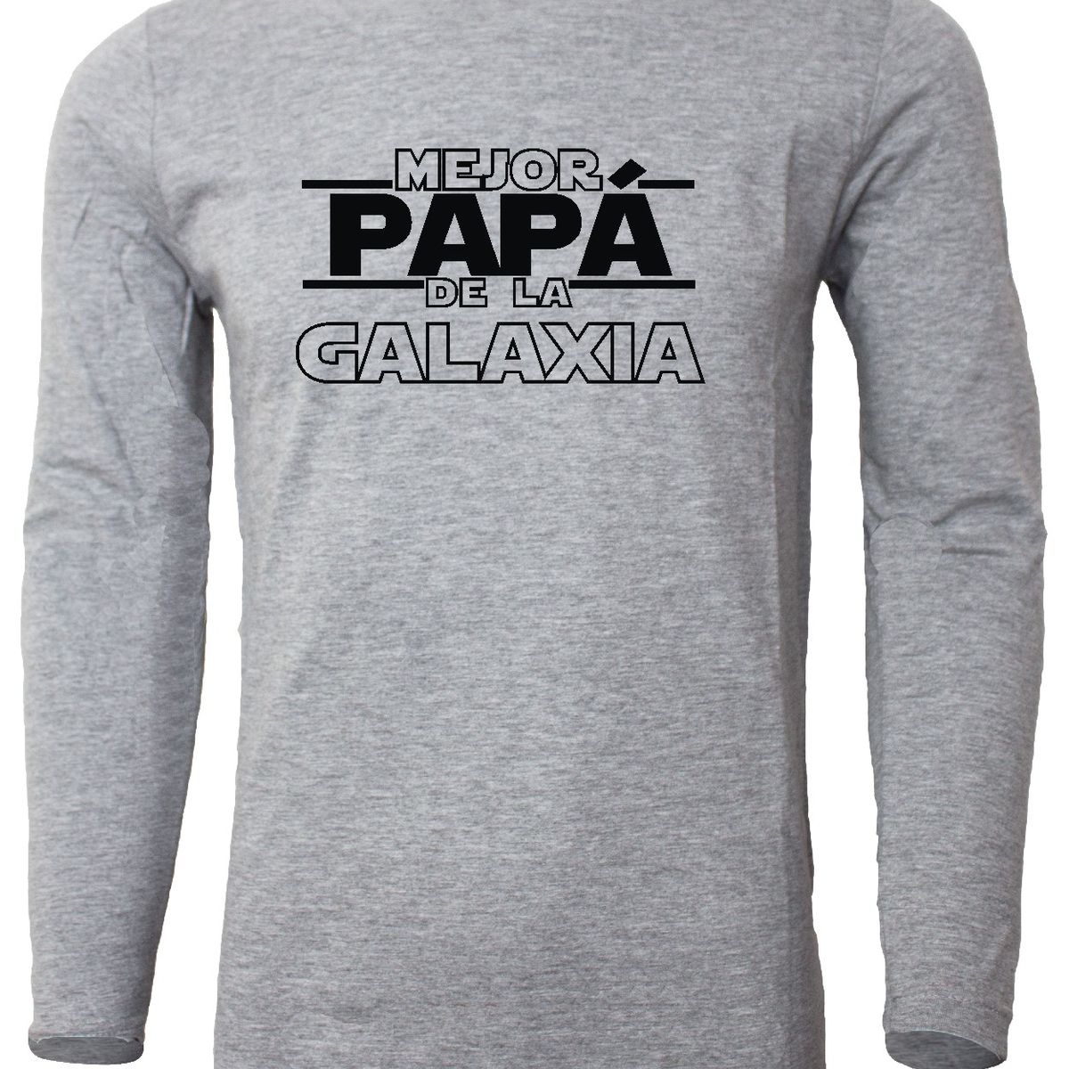 MDC - Polera Manga Larga Hombre Mejor Papa De La Galaxia Amarillo