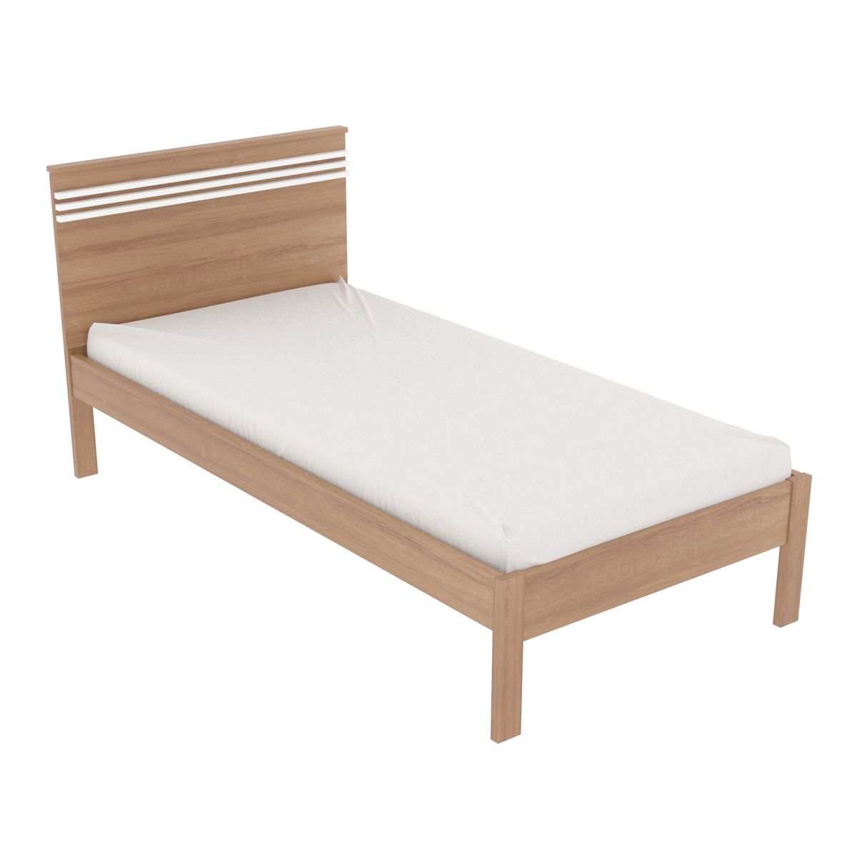 TECNOMOBILI - CAMA 1 PLAZA ALMENDRA BLANCO