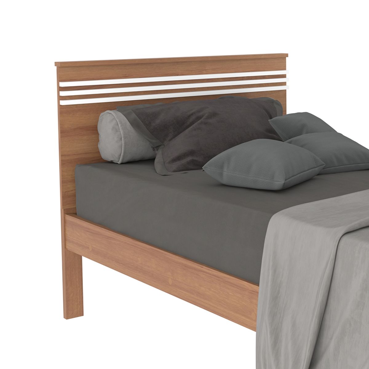 TECNOMOBILI - CAMA 1 PLAZA ALMENDRA BLANCO