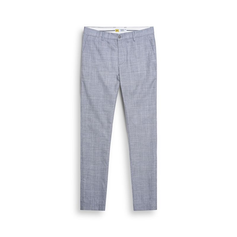 NEW MAN - Pantalón Chino Cuadros Alaba Gris New Man
