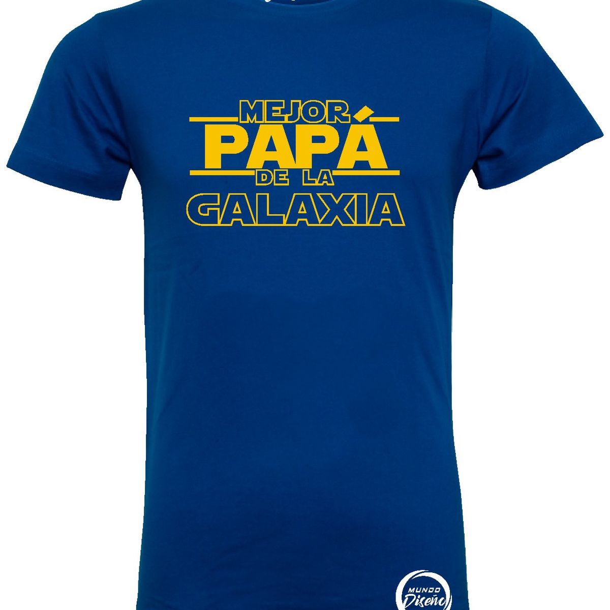 MDC - Polera Manga Corta Hombre Mejor Papá de la Galaxia Amarillo