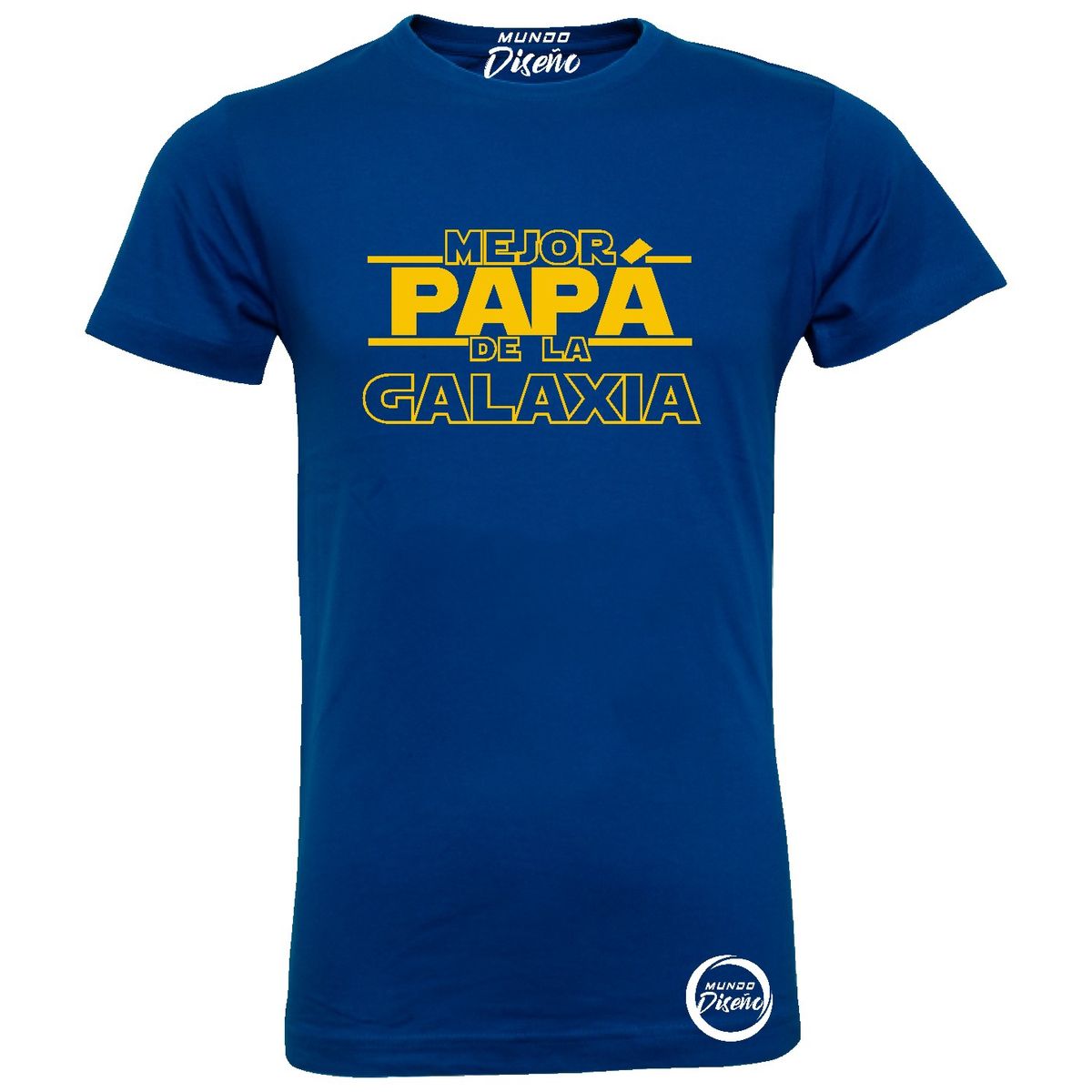 MDC - Polera Manga Corta Hombre Mejor Papá de la Galaxia Amarillo