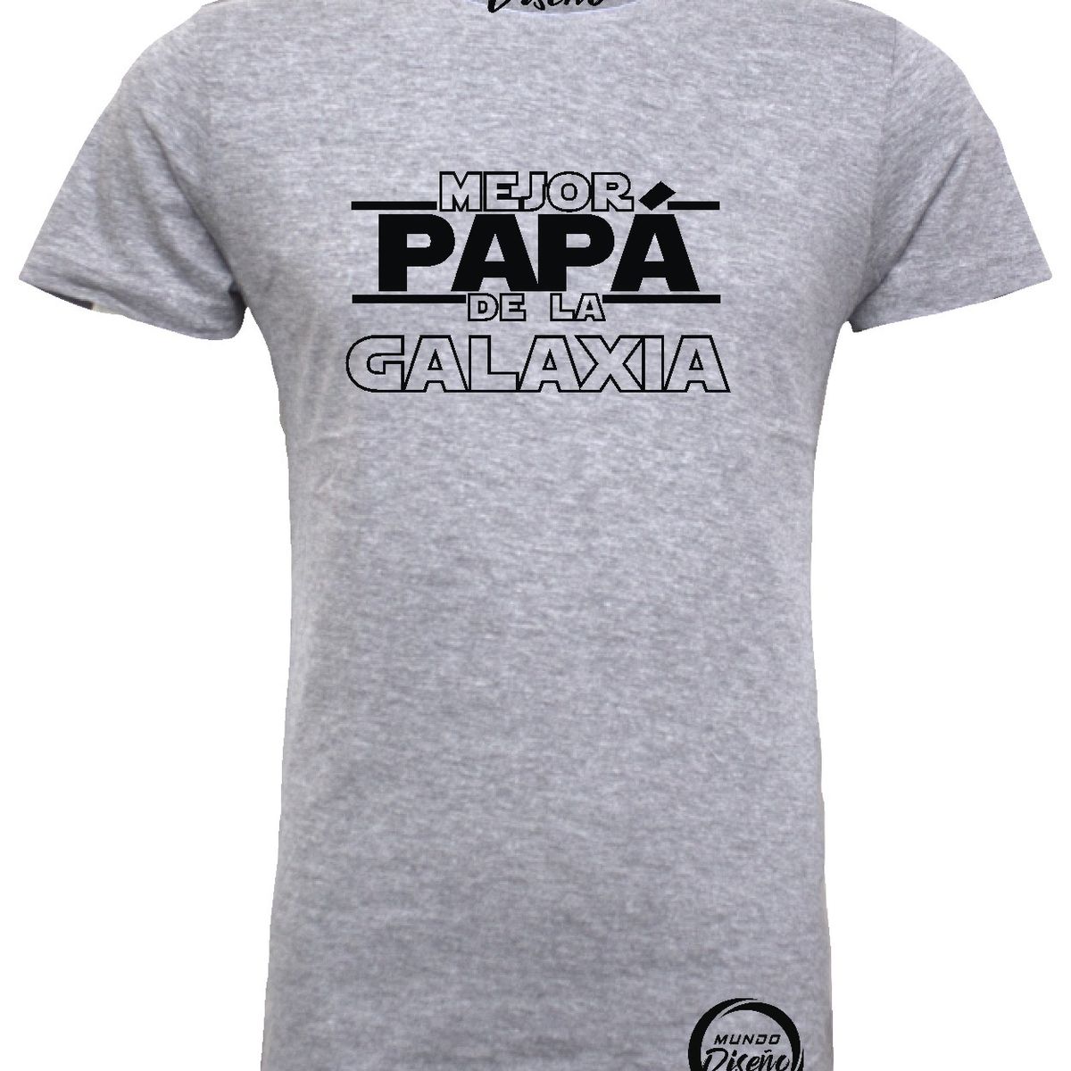MDC - Polera Manga Corta Hombre Mejor Papá de la Galaxia Amarillo