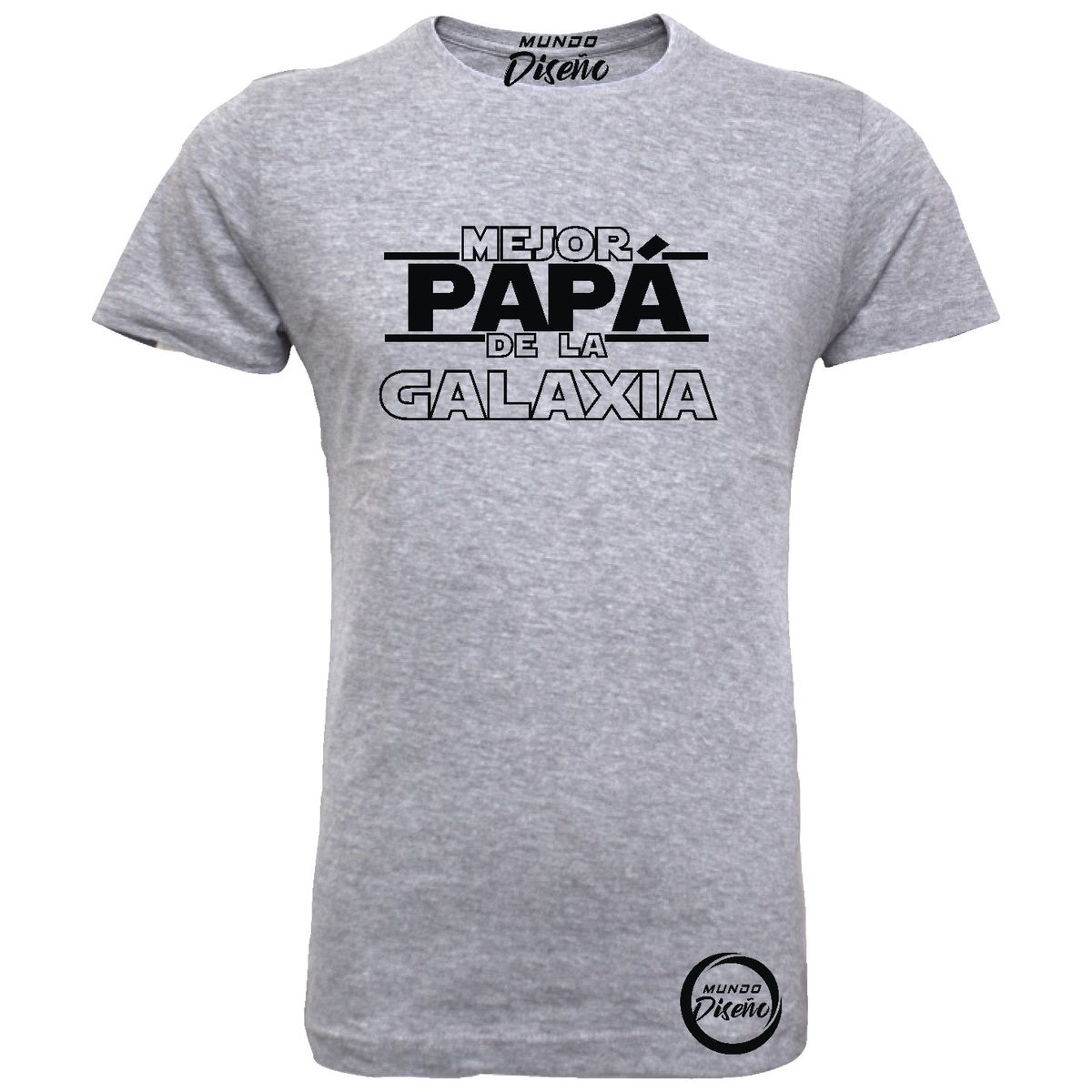 MDC - Polera Manga Corta Hombre Mejor Papá de la Galaxia Amarillo