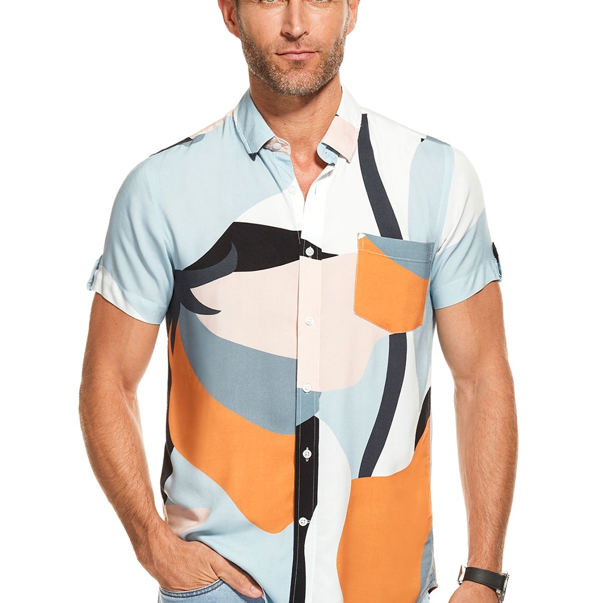 NEW MAN - Camisa Monday Celeste New Man