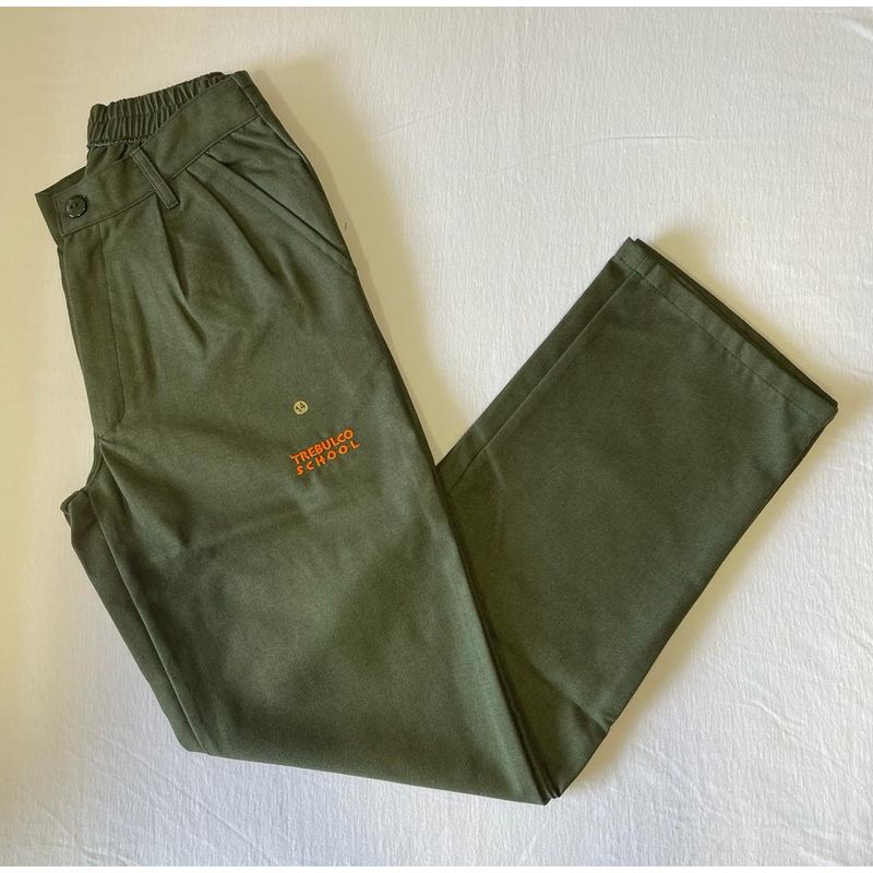 ANAFI - Pantalón Formal Juvenil Verde Uniformes Trebulco School