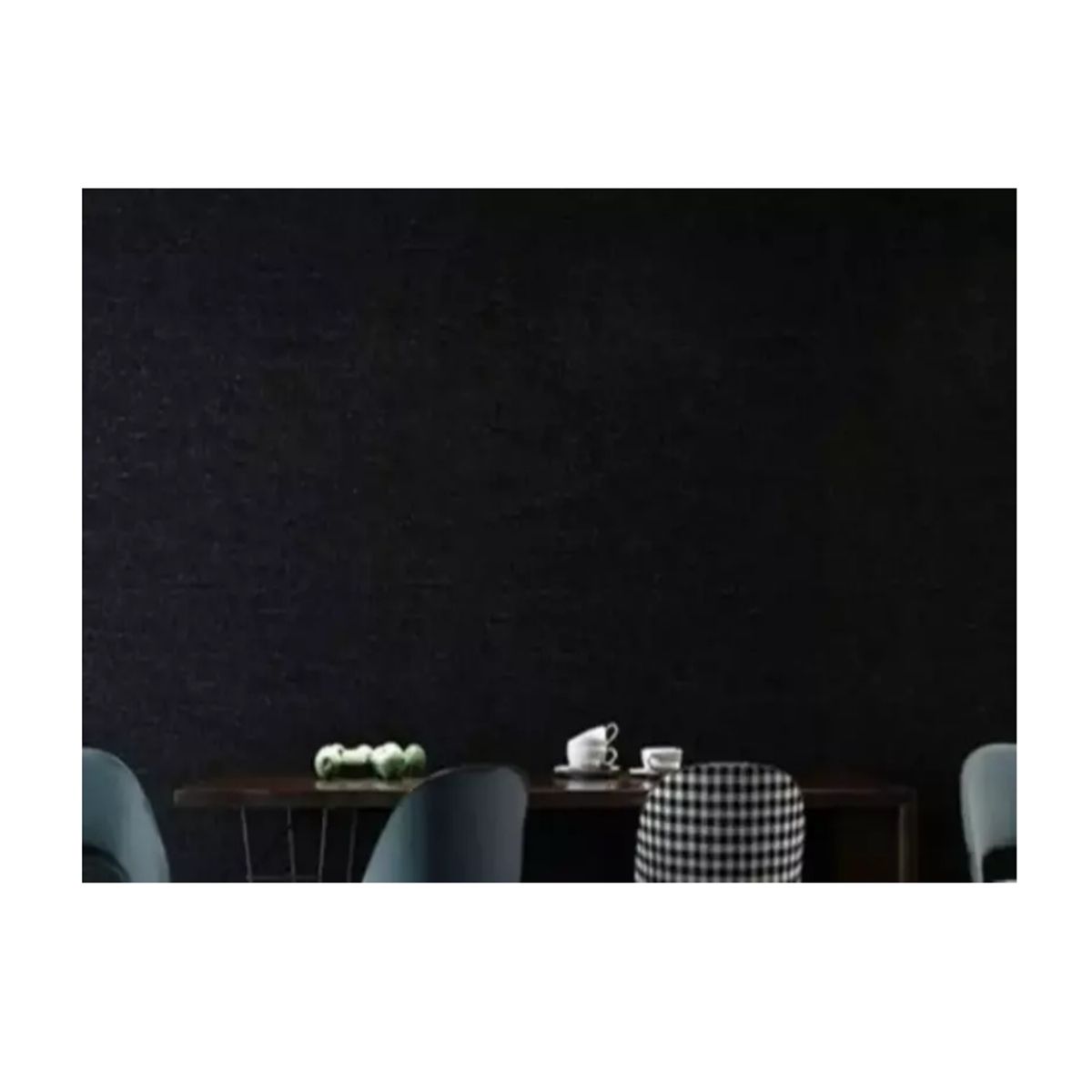 GENERICO - Papel Mural Texturizado Autoadhesivo Rollo 10mt X 60cm Relámpago Negro.