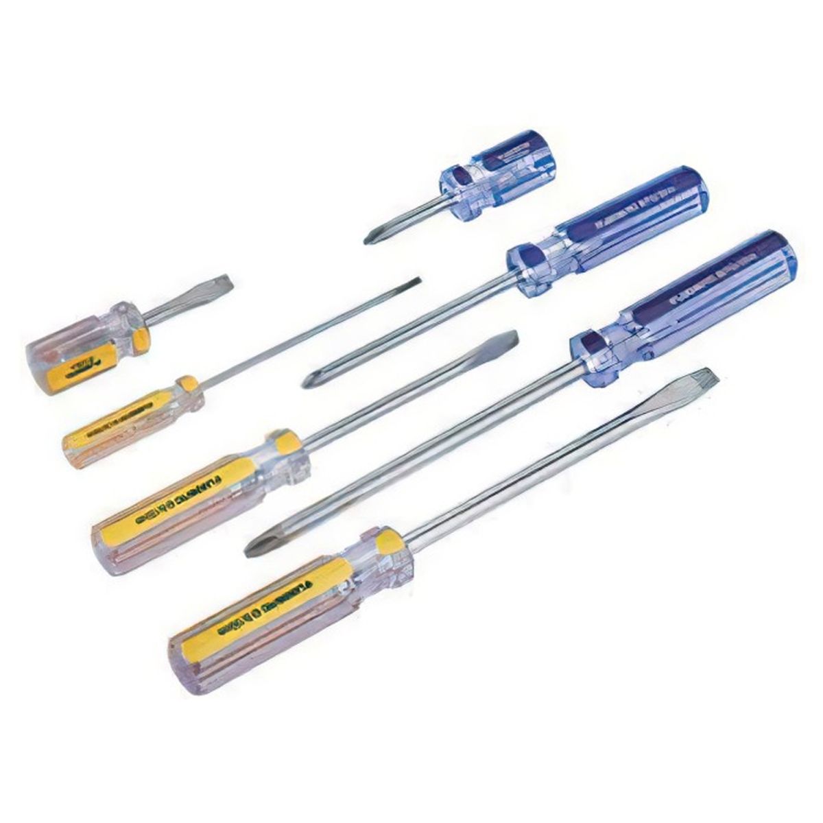 GENERICO - Set - Juego De Atornilladores Plano Y Cruz Industrial 7u