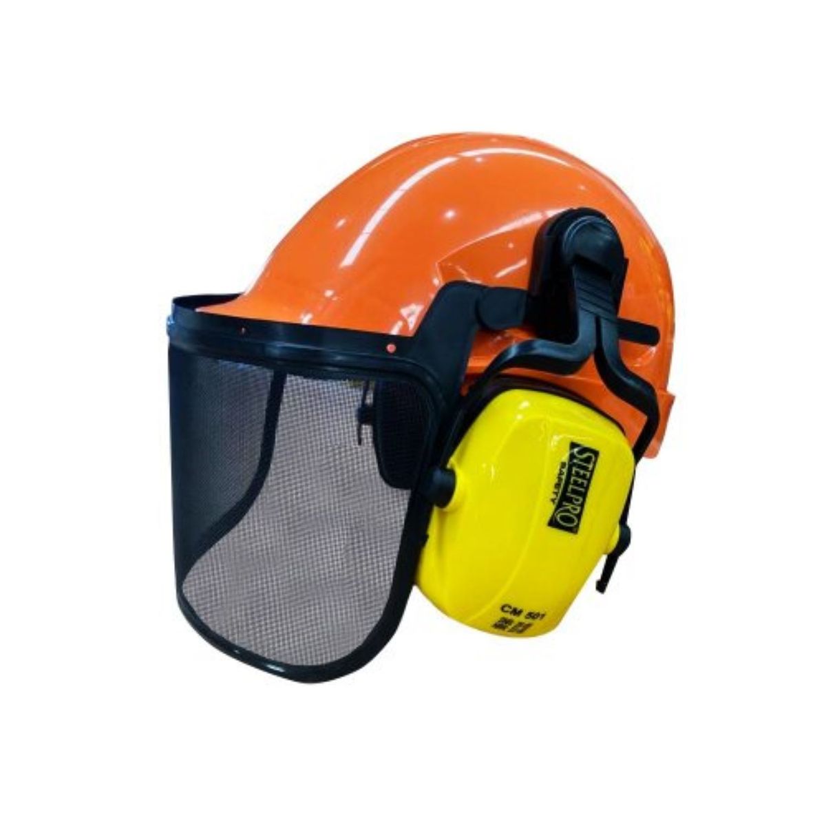 STEELPRO - Casco Mta  Abs Motosierra Naranjo