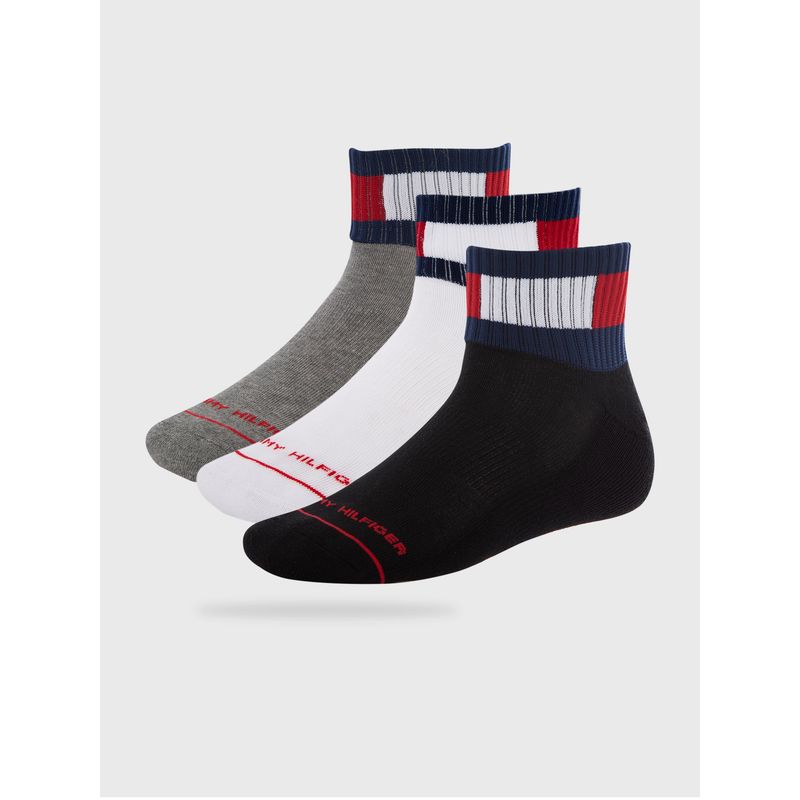 TOMMY HILFIGER - Pack De 3 Pares De Calcetines Sport Logo Multicolor Tommy Hilfiger_.