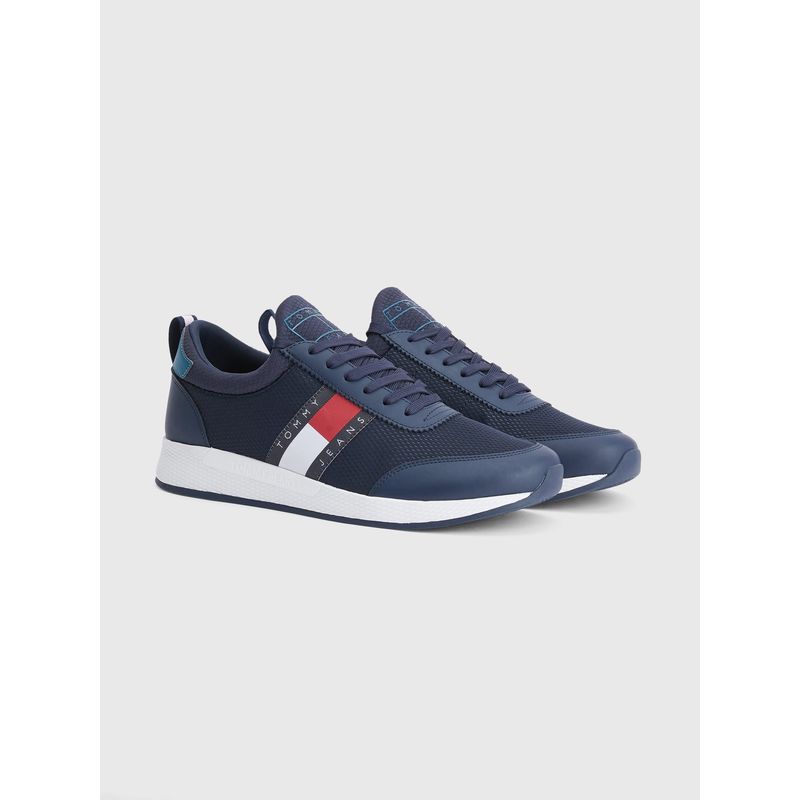 TOMMY HILFIGER - Zapatillas Flexibles Estilo Running Con Logo Azul Tommy Hilfiger