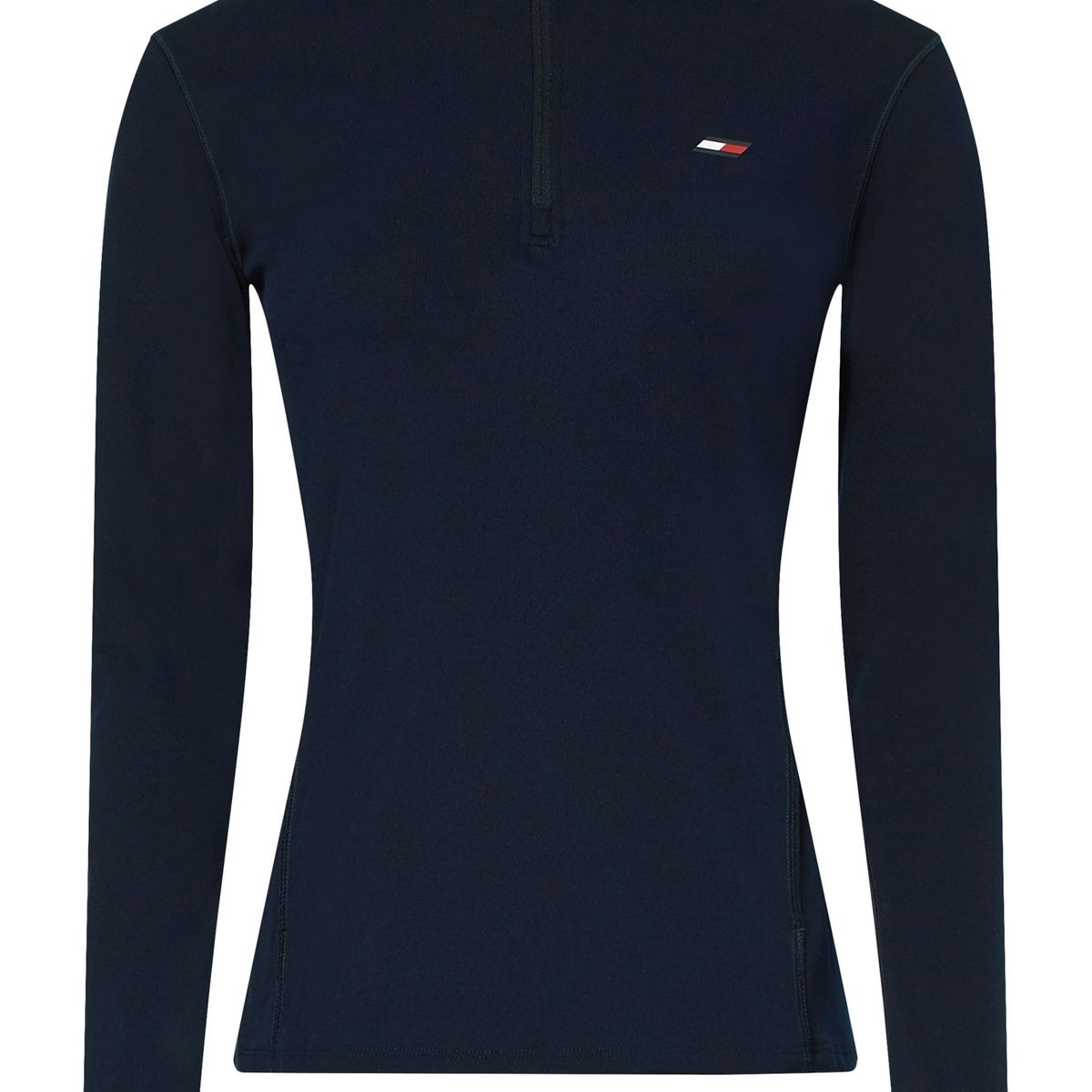 TOMMY HILFIGER - Polera Sport Slim Fit Medio Cierre Azul Tommy Hilfiger