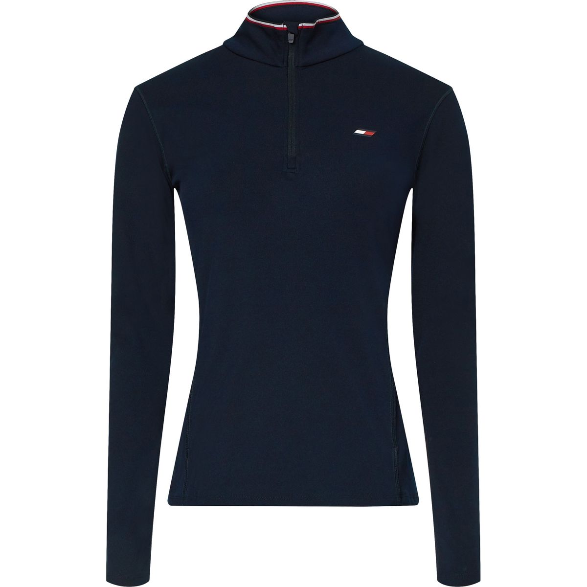 TOMMY HILFIGER - Polera Sport Slim Fit Medio Cierre Azul Tommy Hilfiger