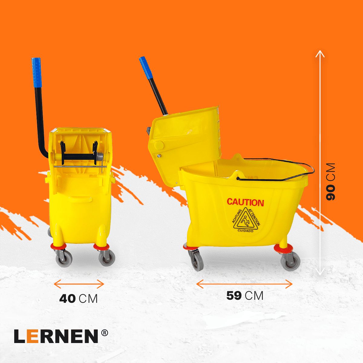 GENERICO - Carro Estrujador De Aseo Mopa 33 Litros - Amarillo