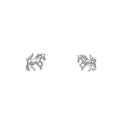 ANDREA COGGIOLA JOYAS - Aros Mini Caballito Plata Fina Ley 925