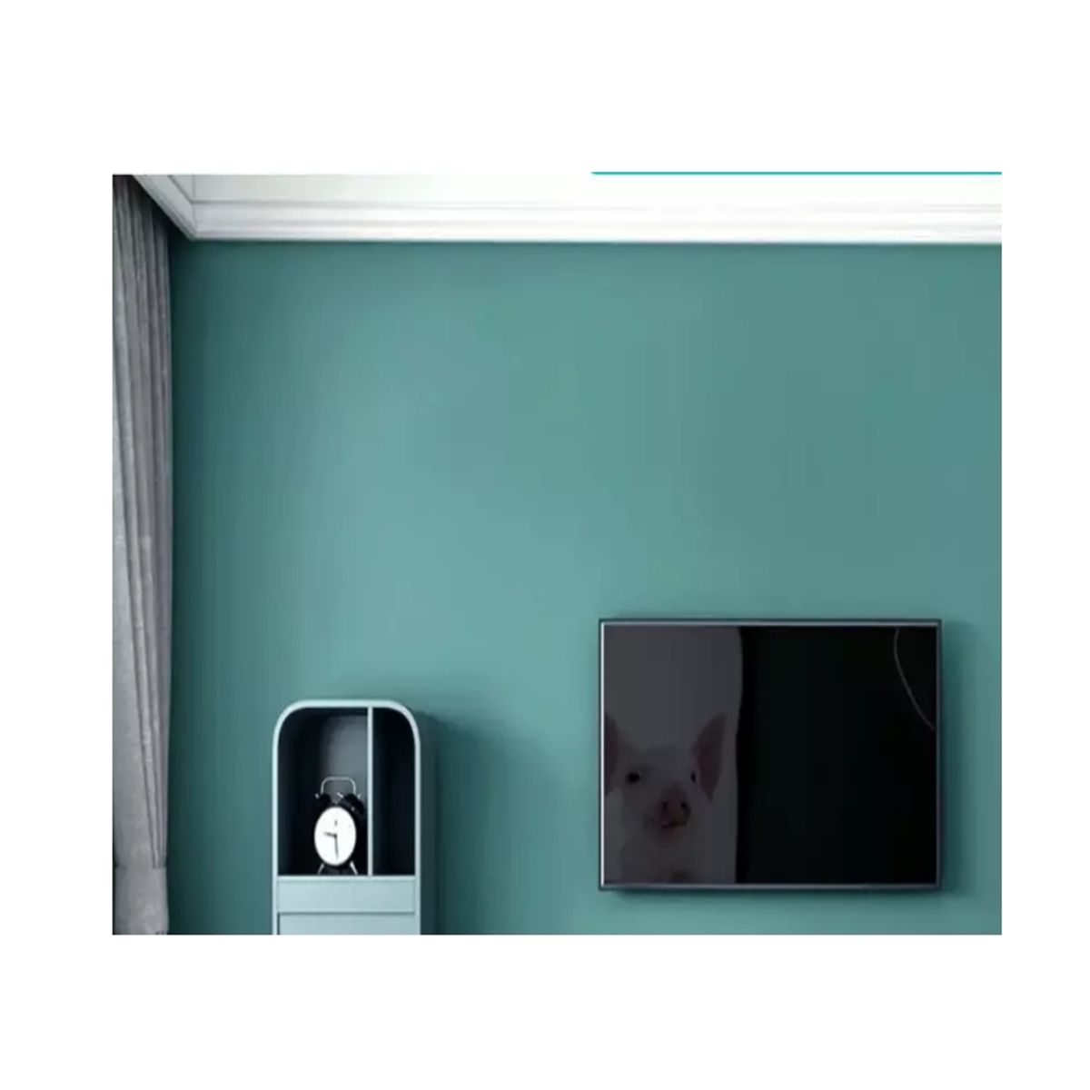 GENERICO - Papel Mural Texturizado Autoadhesivo Rollo 10mt X 60cm Turquesa.