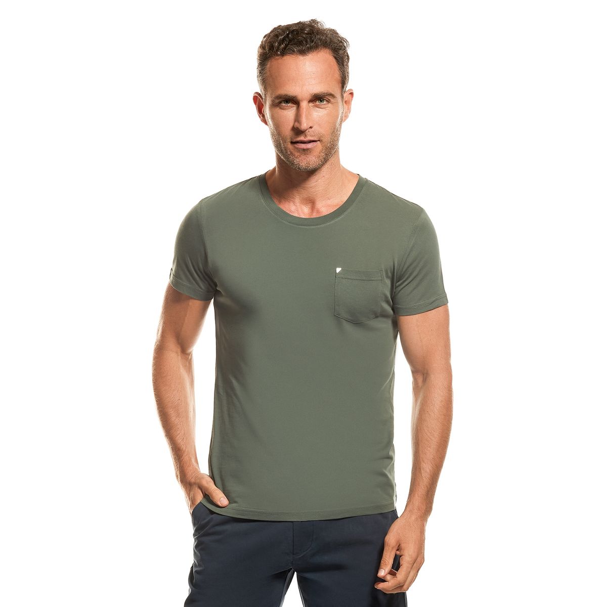 NEW MAN - Polera Tajo Marrón New Man