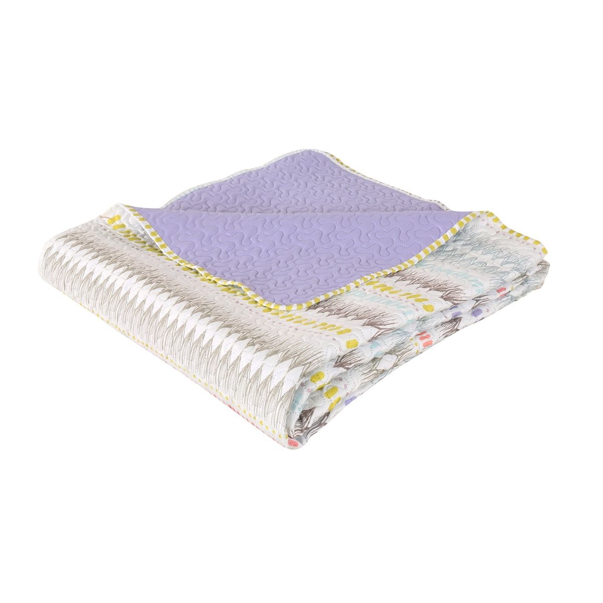 CHANTILLY - Cubrecama Microfibra Estampado Trazos 1.5 Plazas CHANTILLY