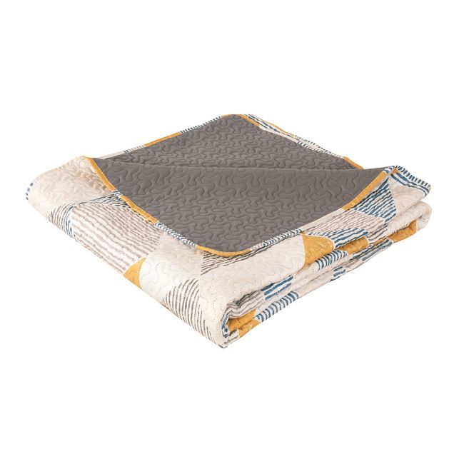 CHANTILLY - Cubrecama Microfibra Estampado Texturas 2 Plazas CHANTILLY