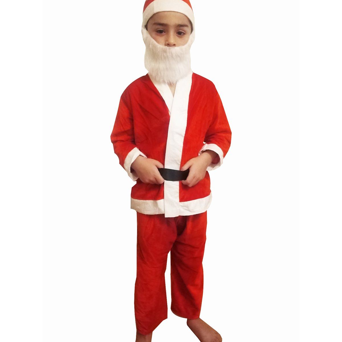 TODODISFRACESCHILE - Disfraz Viejo Pascuero Navidad Niño Talla 3 a 5 años