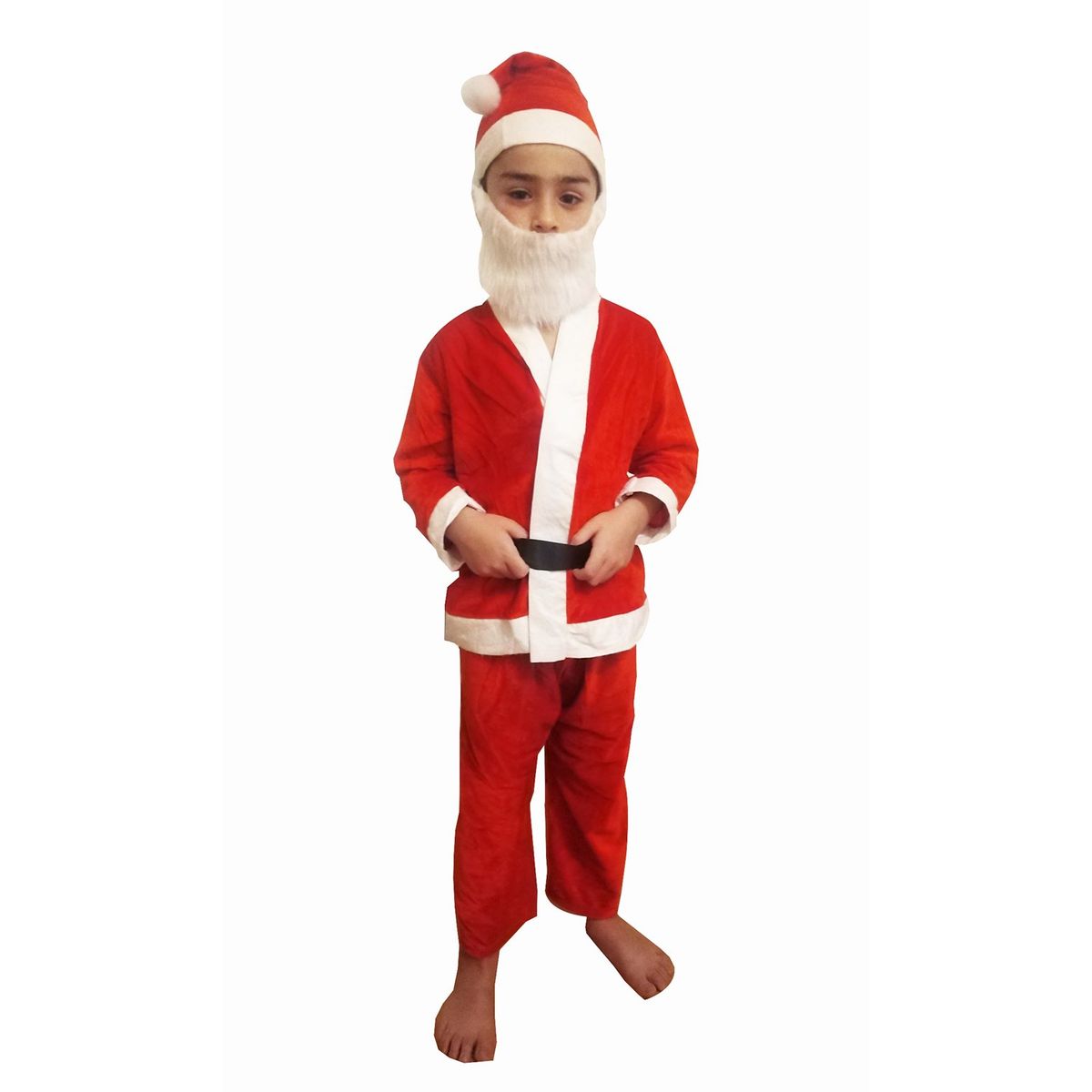 TODODISFRACESCHILE - Disfraz Viejo Pascuero Navidad Niño Talla 3 a 5 años