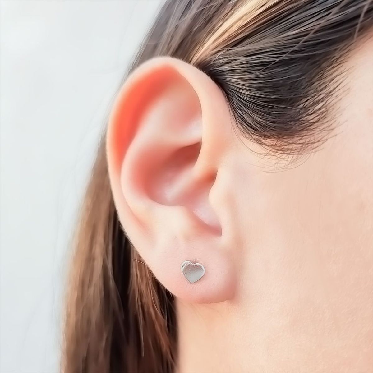 ANDREA COGGIOLA JOYAS - Aros Corazón Mini Plata Fina Ley 925