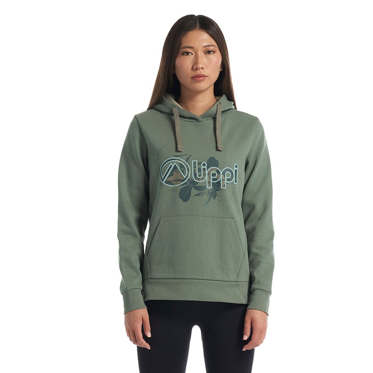 LIPPI - Poleron Mujer Insigne Hoody Sweatshirt Verde Grisaseo Lippi