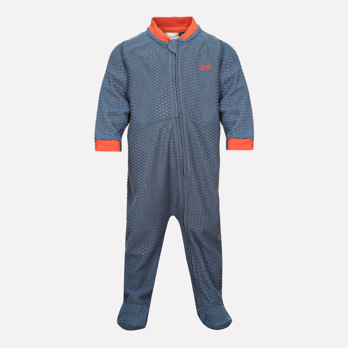 LIPPI - Enterito Baby Boy Saltamontes Nano-F Full Zip Onesie Azul Noche Lippi