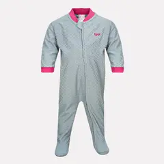LIPPI - Enterito Baby Girl Saltamontes Nano-F Full Zip Onesie Jade Oscuro
