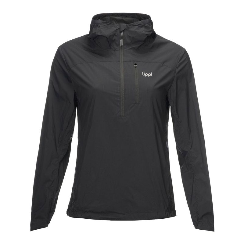 LIPPI - Chaqueta Mujer Spry WindBreaker 14 Zip Hoody Jacket Negro Lippi