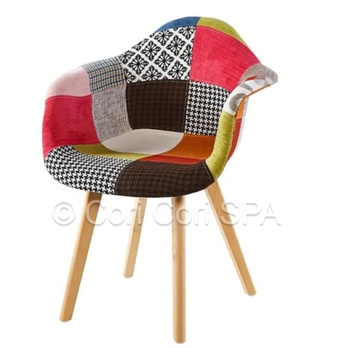 CORI CORI - Butaca Patchwork Wood Multicolor