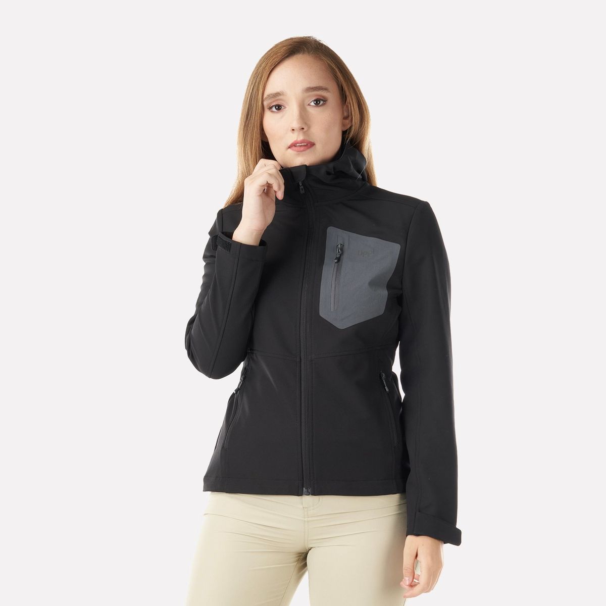 LIPPI - Chaqueta Mujer Seek Softshell Hoody Jacket Negro Lippi