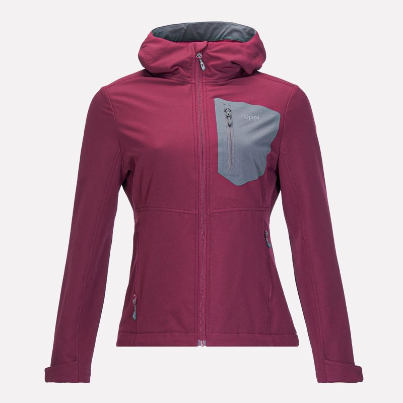LIPPI - Chaqueta Mujer Seek Softshell Hoody Jacket Vino Lippi