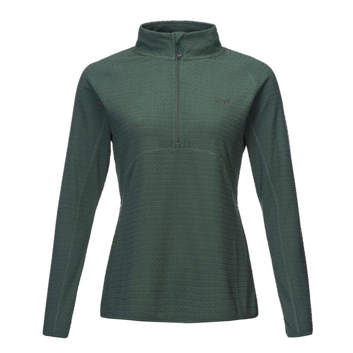 LIPPI - Poleron Mujer Jacaranda Nano-F 14 Zip Verde Oscuro Lippi