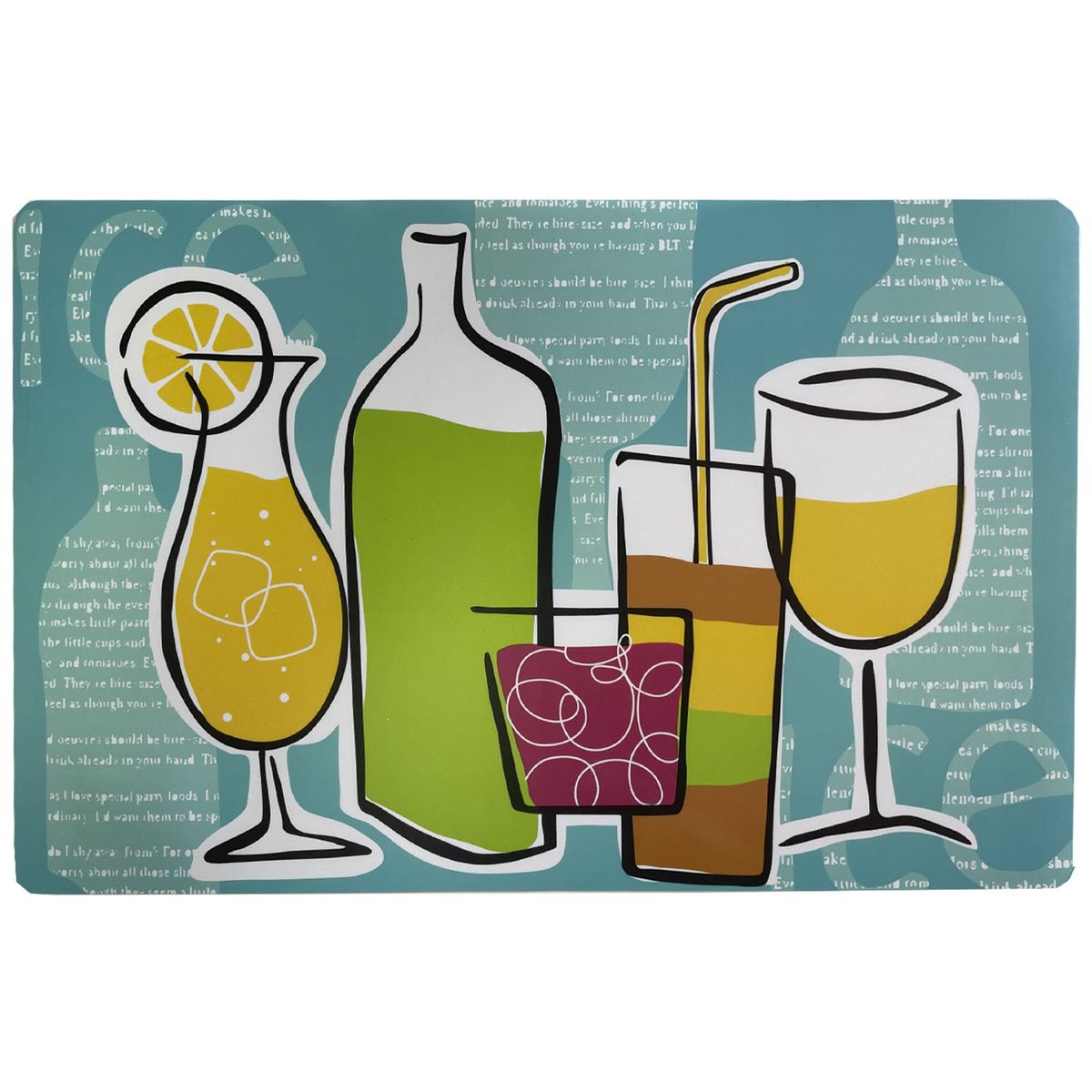 MALLORCA - Set de Individuales Decorativo Cocktail 6 Piezas