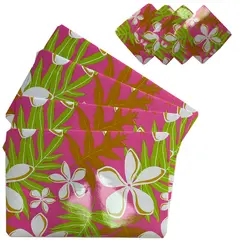 MALLORCA - Set 4 Individuales Más 4 Posavasos Floral 8 Piezas